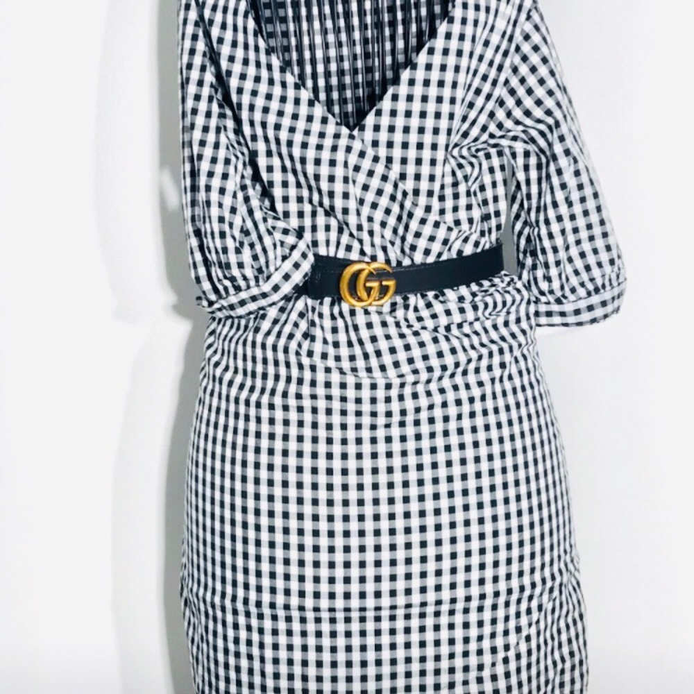 Gingham print dress size M